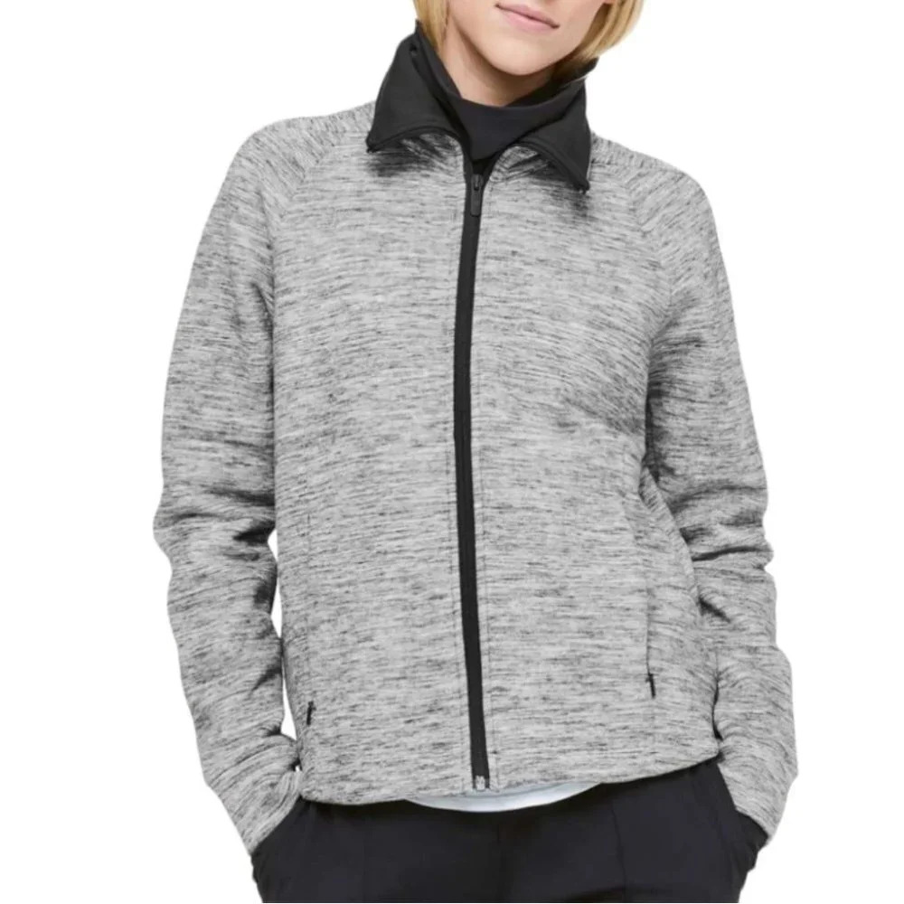 Lululemon Snuggle Up Jacket Women’s Size 2 Heathered Space Dyed  Black Slub